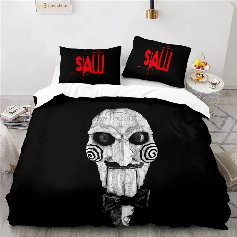 Horror Saw Movie Bedding Set 3D Duvet Cover Pillowcase Comforter Bedclothes Queen King Size Drop Shipping Duvet Cover Bed Set