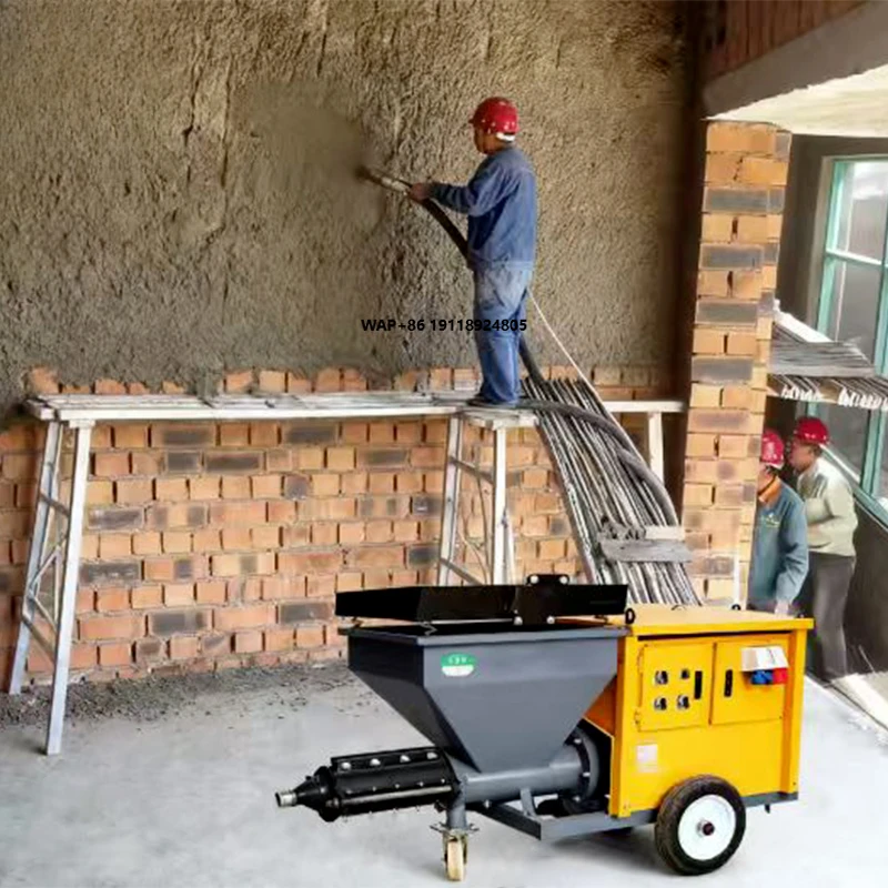 High Quality Professional Putty Plaster Mortar Sprayer Pump Cement Sand Spraying Automatic Wall Plastering Machine