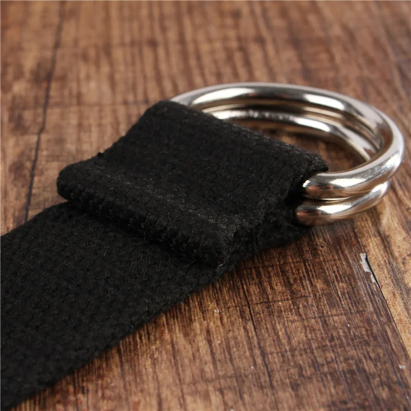 Women Belts Double Ring Buckle High Quality Strap Casual Sports Students Belt Metal Webbing Belts For Ladies Canvas Nylon DT037