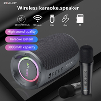 ZEALOT S61M 20W Wireless Speaker System with Two Microphones, 3600mAh Battery, 12 Hours Playtime, Booming Bass.