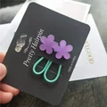 2pcs purple floral