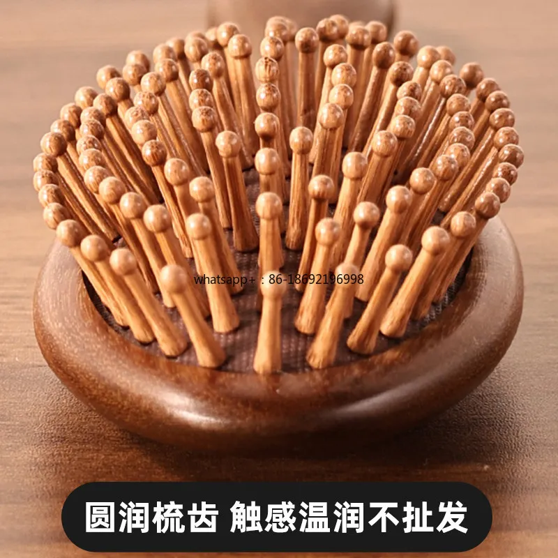 Air Cushion Comb Airbag Comb Massage Head Meridian Wood Comb Golden Silk Sandalwood Ladies Special Long Hair Scalp Home