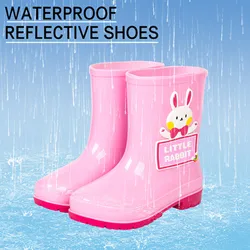 Children Cute Cartoon Rain Boots 2024 Fashion Non Slip Solid Casual Rain Boots Soft Bottom Comfort Rain Boots Toddler Girl Boots