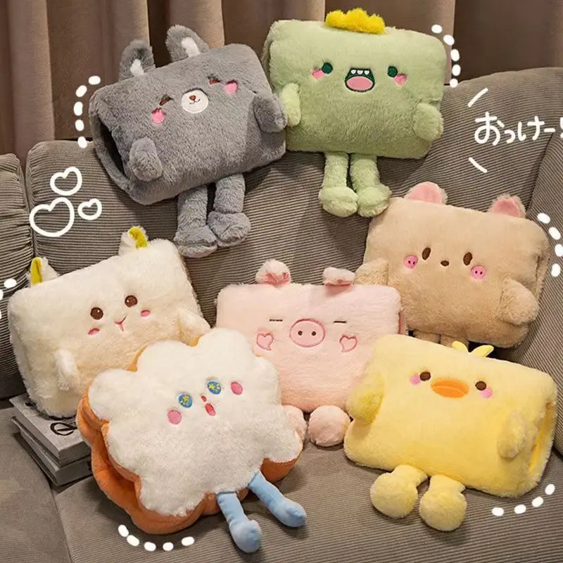 

30cm winter cartoon plush toy hand warmer pillow cushion cute animal dinosaur toast doll hand puppet gift girl birthday gift