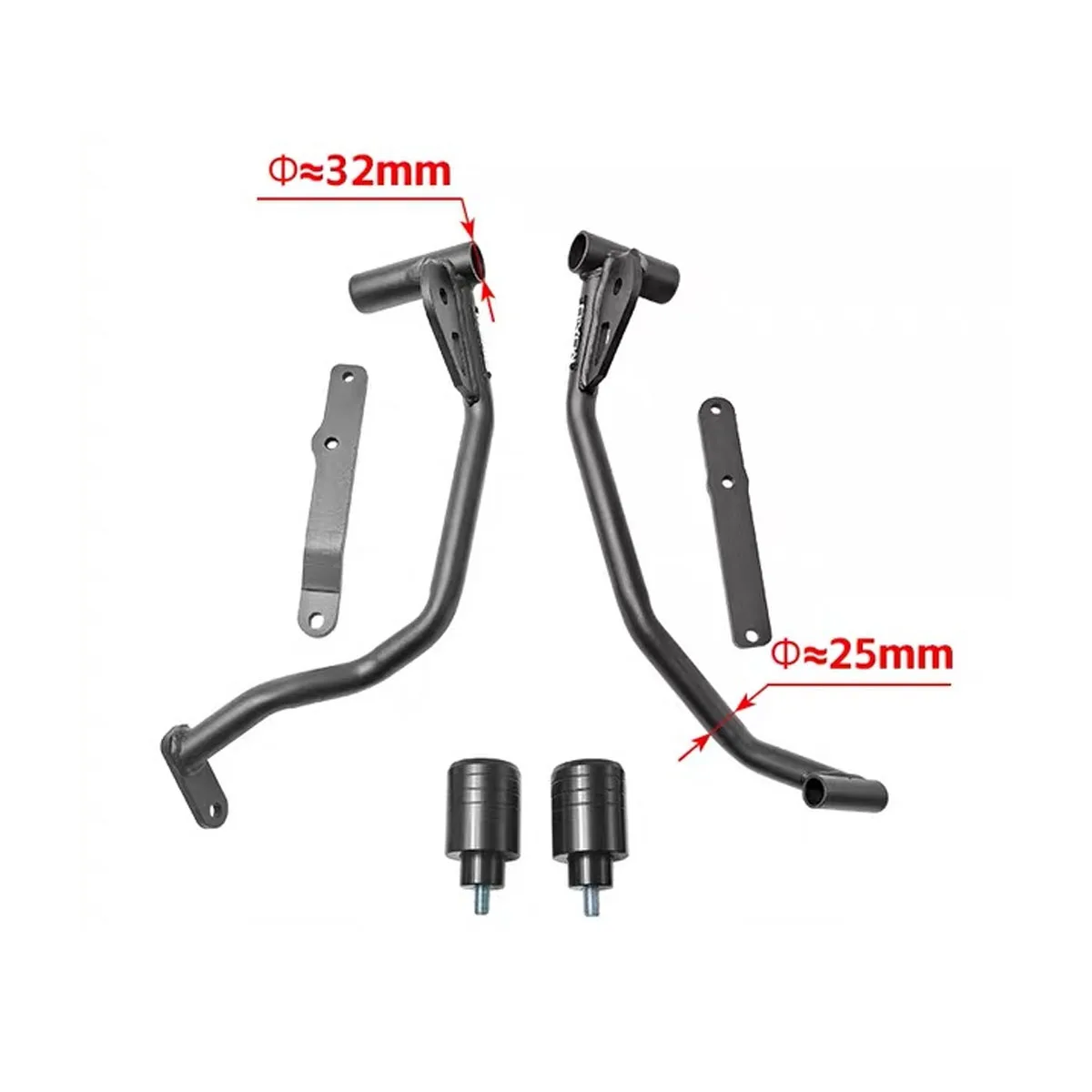 المصد الأمامي للدراجة النارية المضاد للسقوط مع المدمج في رأس الربيع شريط تنافسي شريط مستقيم مناسب لـ CFMOTO 750SR 2025 2026