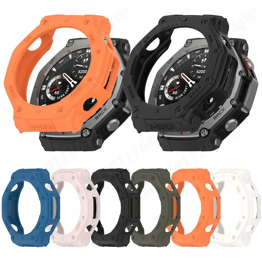 TPU Hollow Case Anti-Scratch Soft Case Cover Hollow Protector Shell Protection Frame for Amazfit T-REX3 Smart Watch Accessories