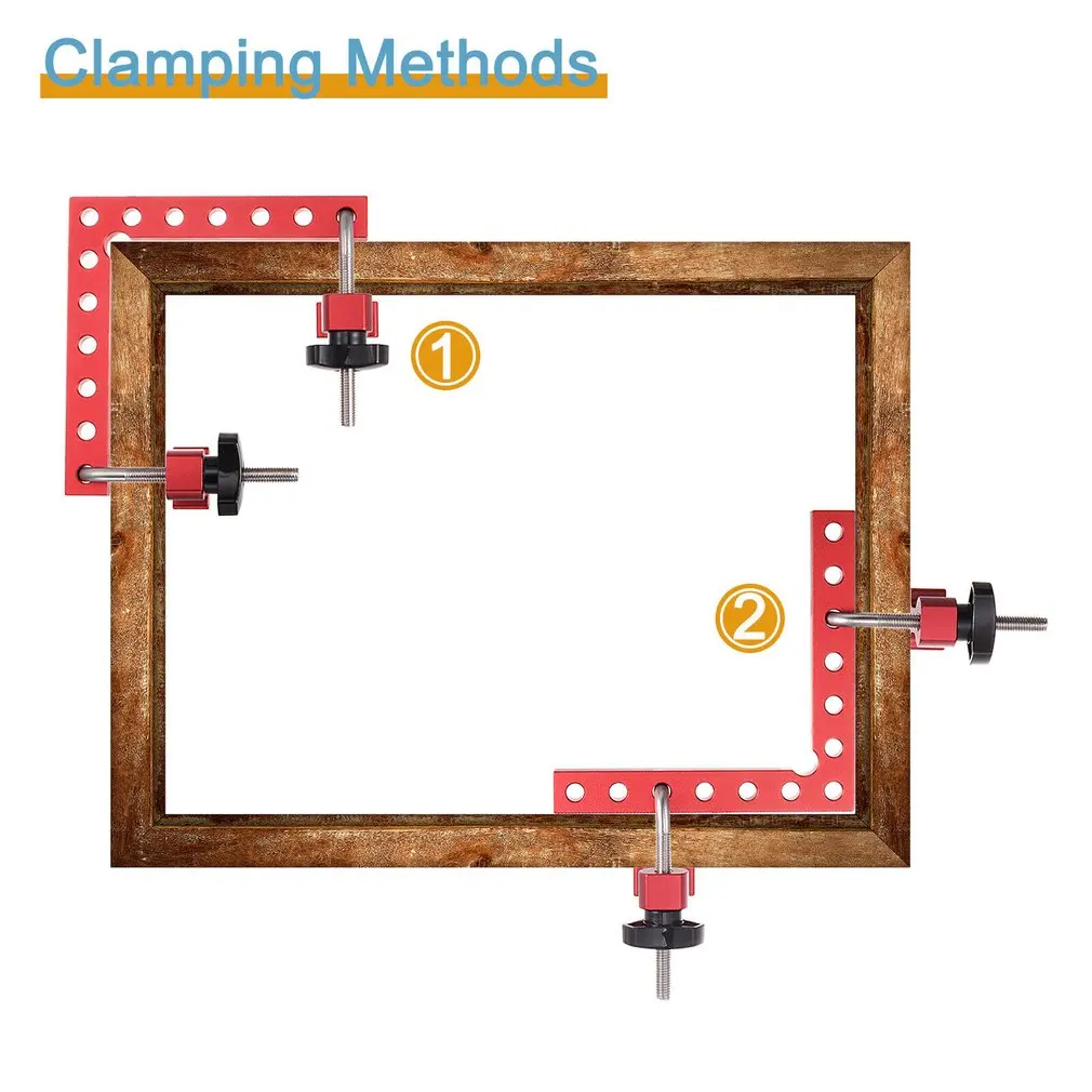 90 gradi a forma di L apparecchio ausiliario Splicing Board pannello di posizionamento Clip fissa righello quadrato da carpentiere strumento per la lavorazione del legno