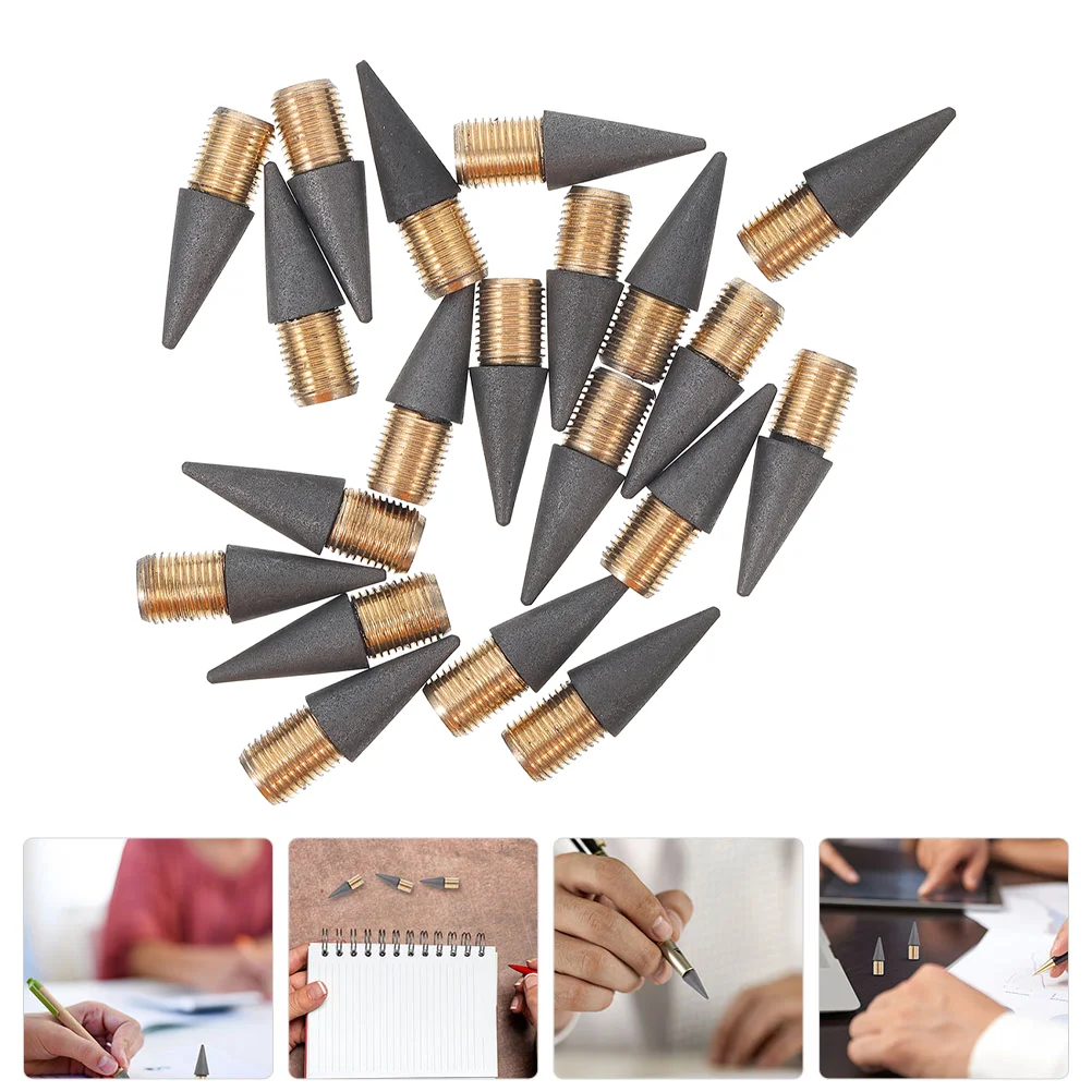 35 Pcs Cylinder Replacement Pencil Tip Student Use Fountain Ink Lead Pencils Graphite Inkless Head