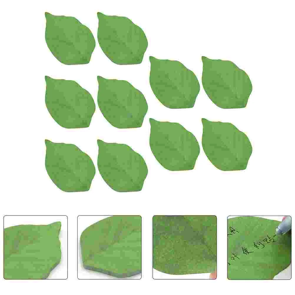 

10 PCS Message Stickers Note Pads Notes Paper Simulation Leaf Shaped Memo Removable Office Sticky Notepads