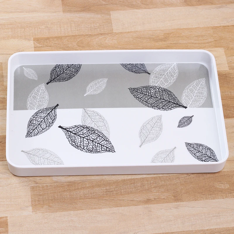 

Modern Dish Tea Tray Plastic Kitchen Plate Home Nordic Serving Tray Coffeeware Teaware Bandeja Plastico Tea Accessories