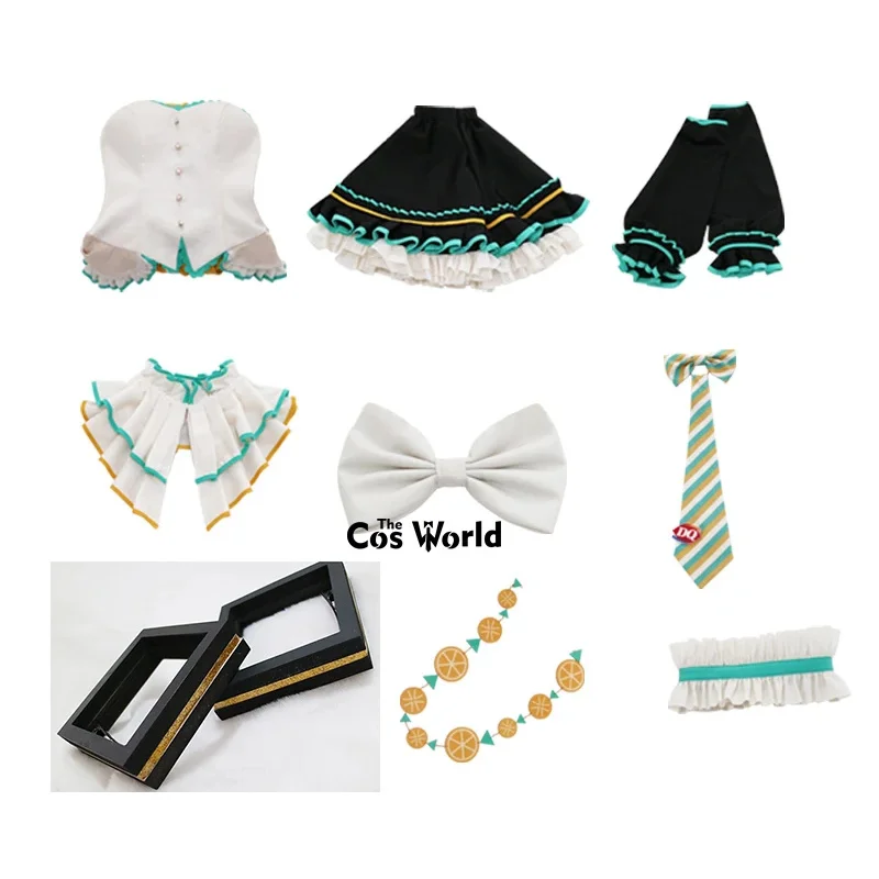 فستان الآيس كريم Miku X DQ ملابس موحدة أزياء تنكرية أنيمي