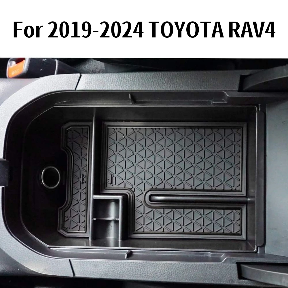 For TOYOTA RAV-4 Center Console Organizer For Toyota RAV4 2019 2020 2021 2022 2023 2024 Armrest Secondary Storage Tray