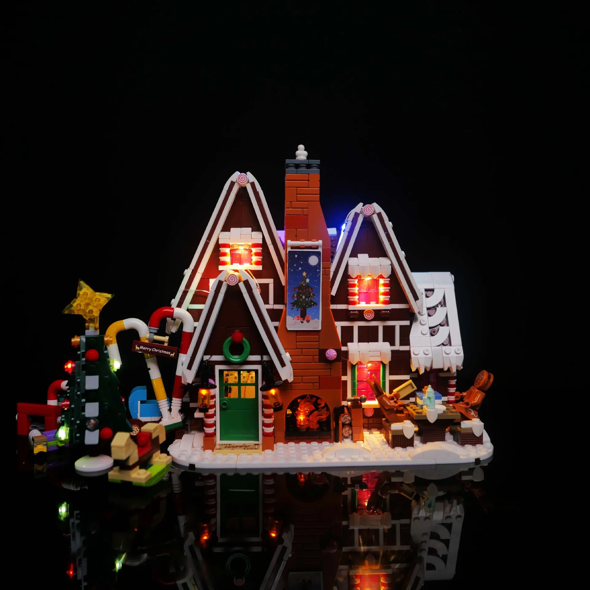 Gingerbread House Building Blocks, Kit de Luz LED, Apenas Conjunto de Iluminação, Brinquedos DIY, Presente, Não Incluído, 10267