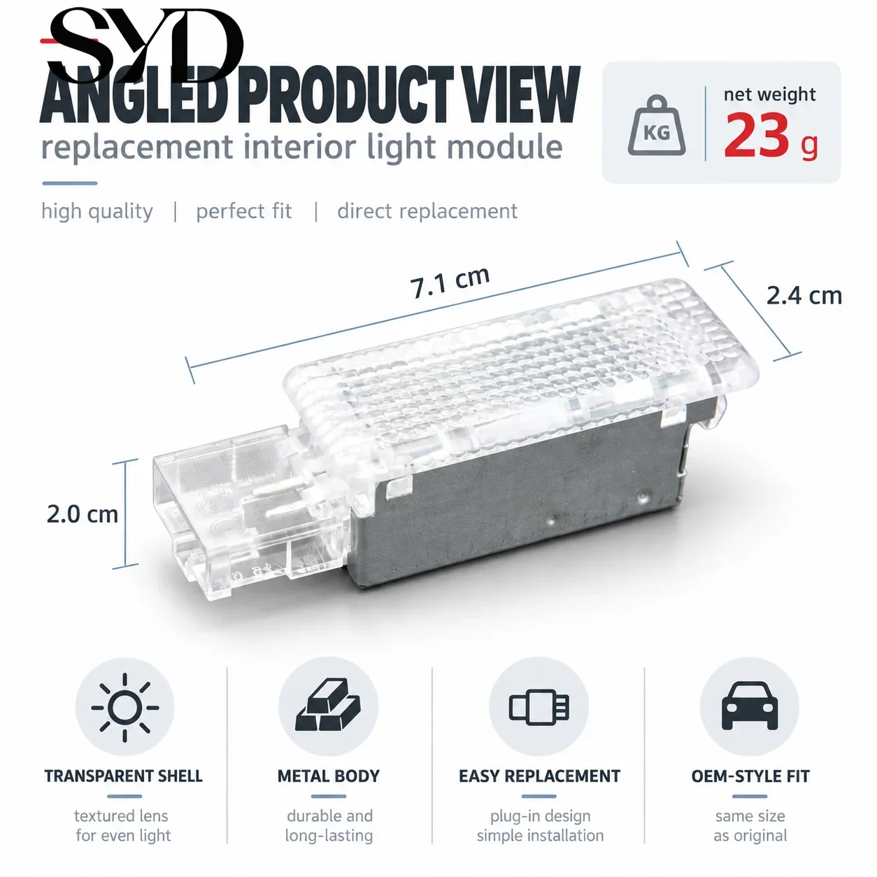 Auto Glove Box Storage Compartment Lamp Trunk Luggage Light OE 3TD947417 Fit For VW POLO Passat Skoda Octavia Superb