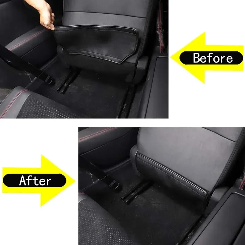 For 2022 Subaru BRZ Black Car Styling Car Front Seat Back Anti-kick Pad Sticker Car Interior Protection Accessories 2Pcs