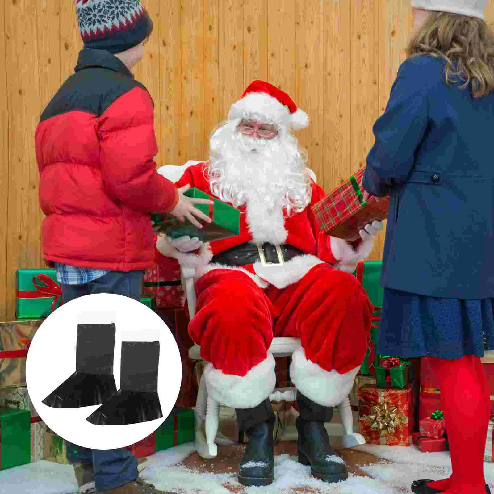 Kerstdecoratie Schoenen Kerstman Cosplay Accessoires Benodigdheden Claus Boots Cover voor Kostuum Prop Covers