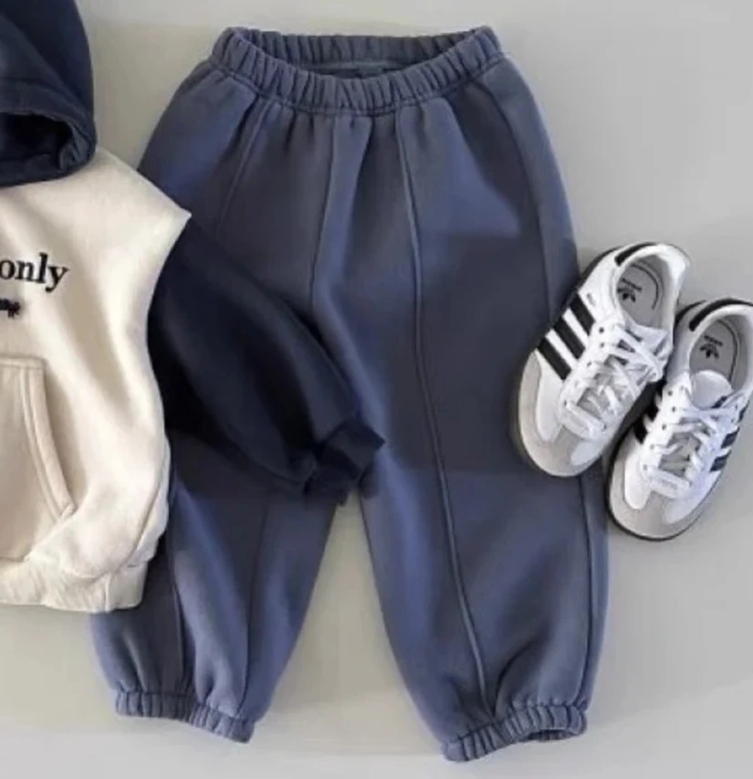 Children Autumn Winter Sweatpants Kid Loose Fit Jogger Pants Baby Infant Soft Cozy Trousers Suitable For 6M-7Y Toddler Wear Pant