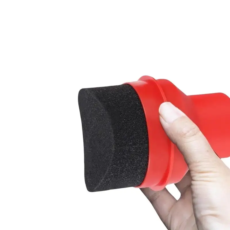 Car Wax Applicator Pad with Lid Car Tire Waxing Sponge Curved Shaped Easy Waxing Tire Sponge Tire Cleaning Tools Detailing Brush