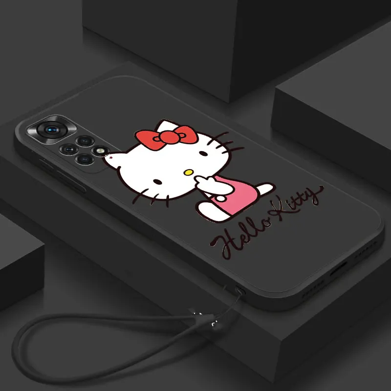 Hello Kitty Cute Tpu Case For Redmi Note 11 11S 12 10 10S 9 9S 8 9T 7 Pro 9C 9A 10C 11T Poco X5 Pro X3 X4 M4 Mi 11 Lite Cover