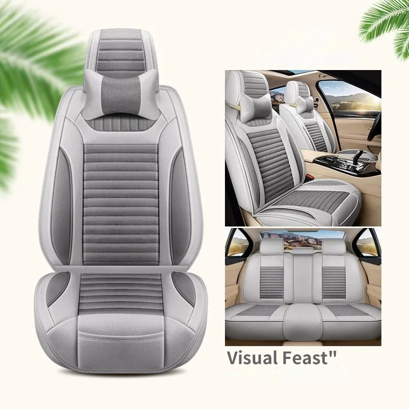 Car Seat Cover Linen fiber For Renault All Models Captur Logan Kadjar Trafic Scenic Armrest Megane