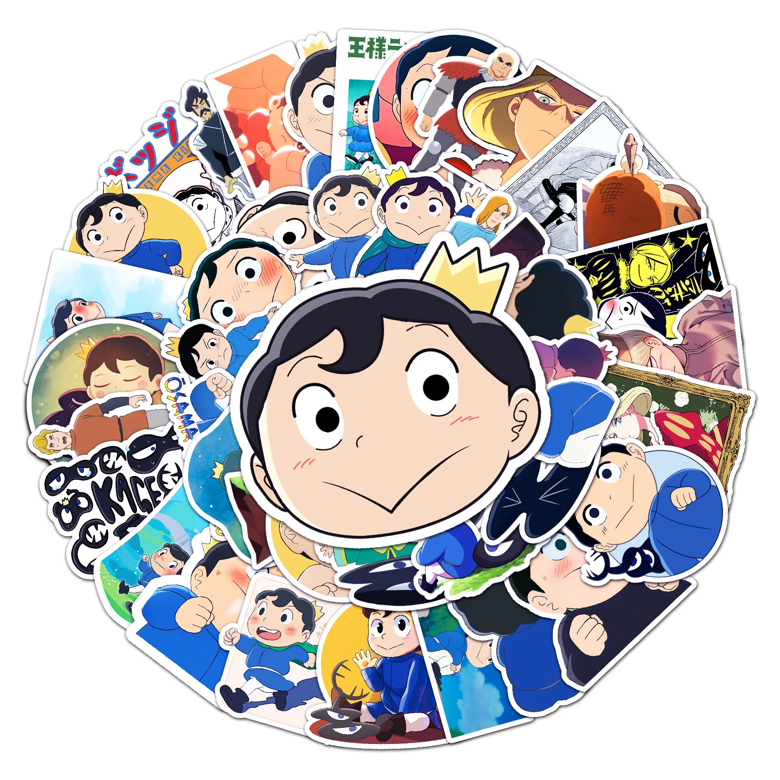 10/50PCS King Ranking Graffiti Personality Cartoon Cute Japanese Comic DIY Skateboard Suitcase Stickers Waterproof Kids Toy