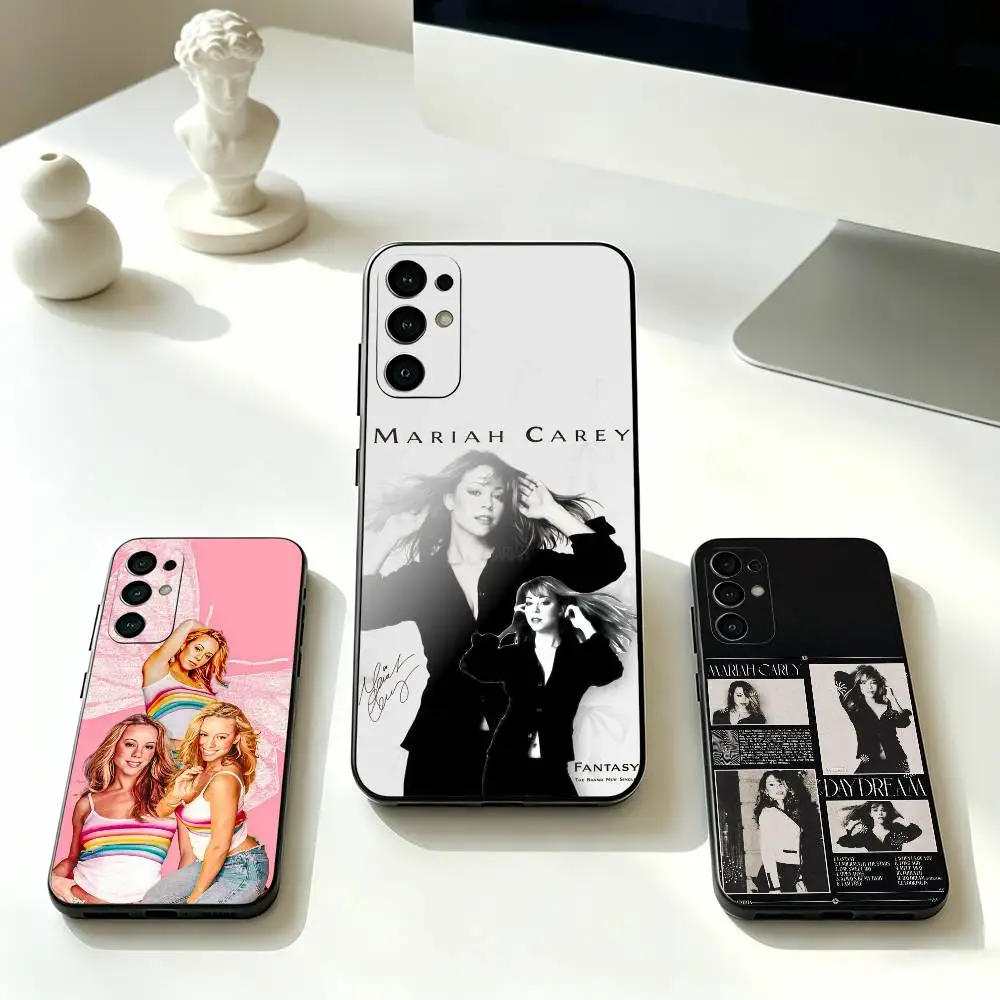 M-Mariah C-Carey Singer  Phone Case For Samsung S25,S24,S21,S22,S23,S30,Ultra,S20,Plus,Fe,Soft Silicone Black Cover