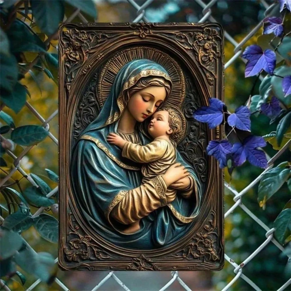 Vintage Lady Of Guadalupe Aluminum Wall Art Inch Waterproof Durable Metal Sign For Home Indoor Outdoor Garage Decor