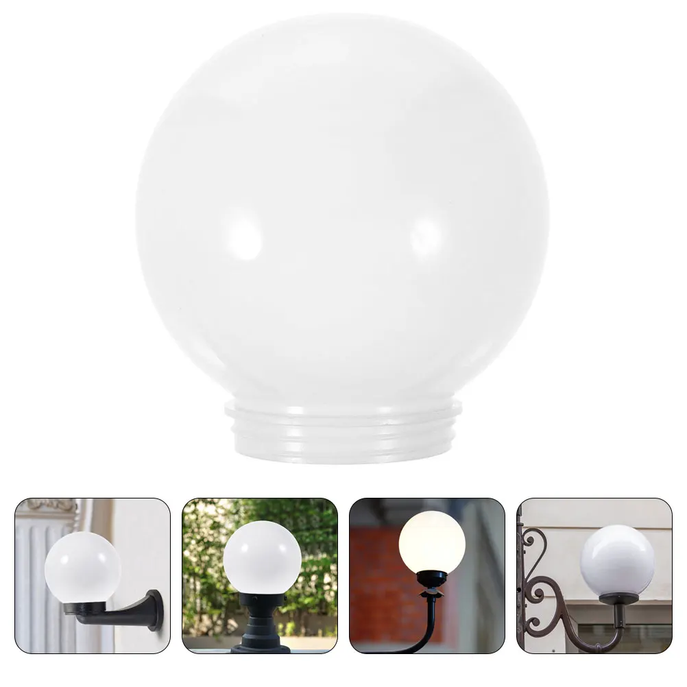 

Round Acrylic Lampshade Replacement Spherical Outdoor Lamp Post Cover Waterproof Light Globe Protector Lamp Shades