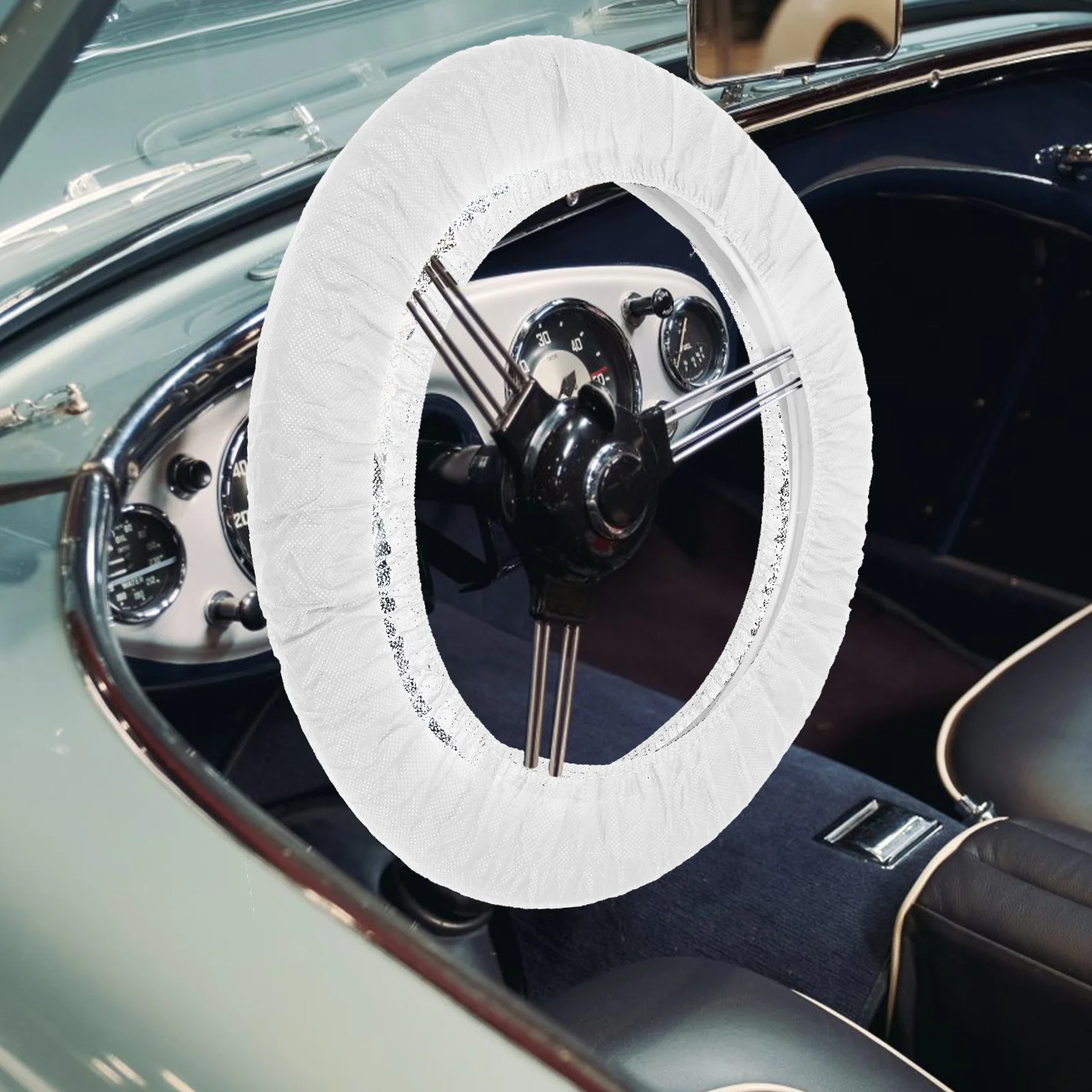 

50pcs Nonwoven Steering Wheel Cover Disposable Car Accessories Universal For Suvs Light Pickups Vehicle Interior Protection Auto