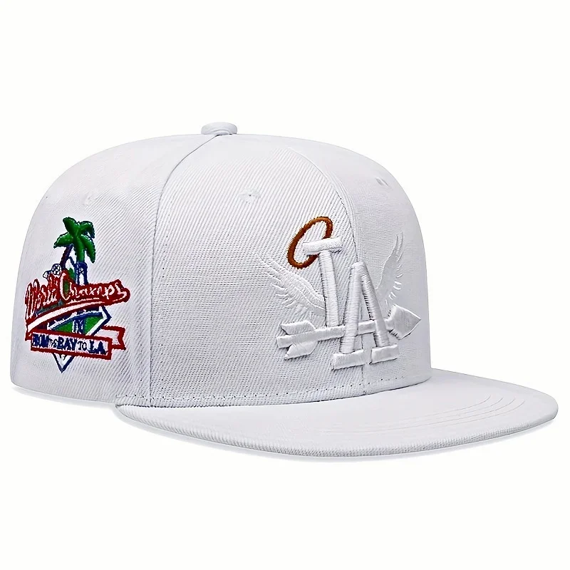 1/2/3/4PCS Fashion Unisex LA Embroidery Baseball Caps Los Angeles Snapback Hat Angel Wings Hip Hop Caps Outdoor Adjustable Hats image 3