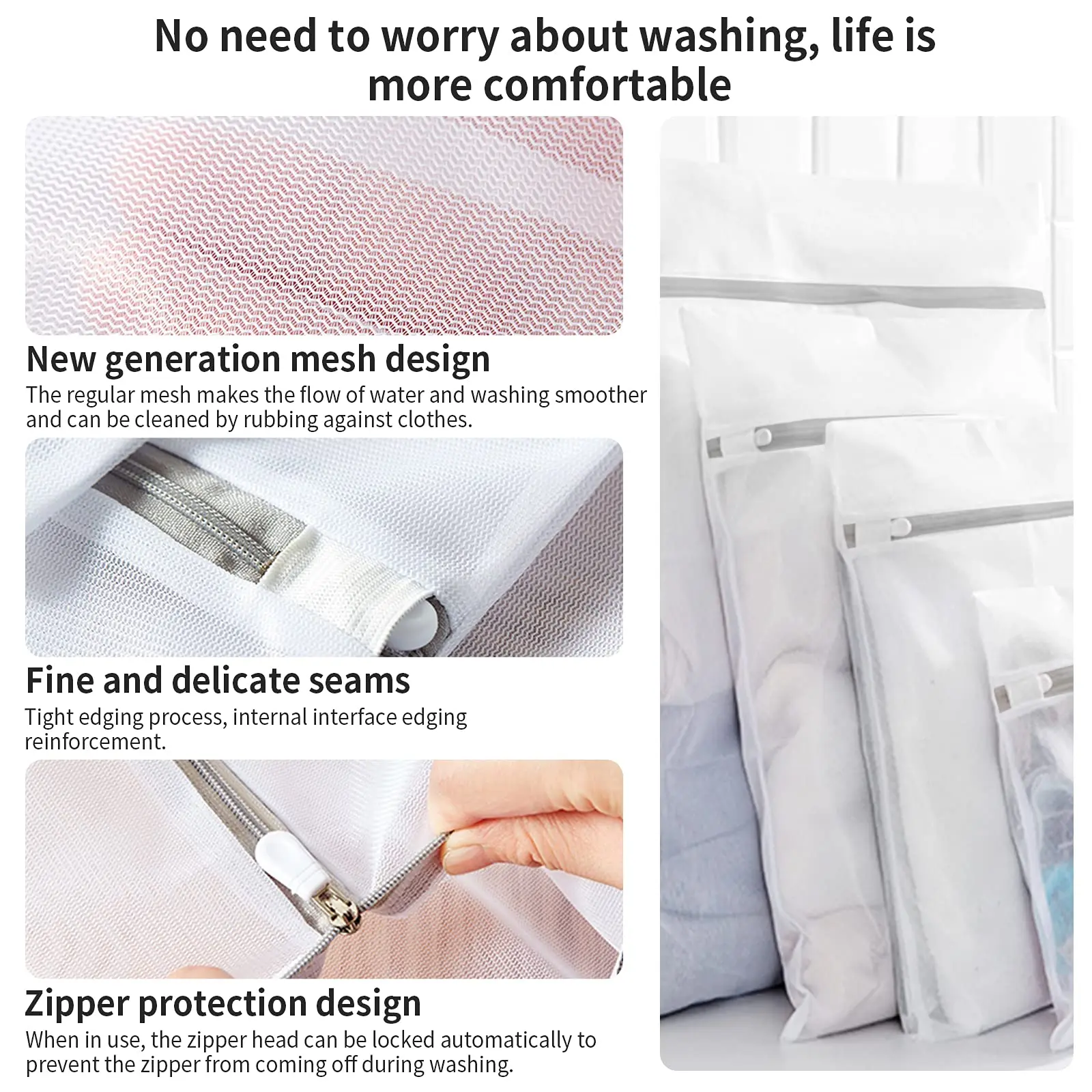 Laundry Bag Washing Machines Dirty Laundry Basket Travel Bra Shoes Mesh Organizer Storage Underwear Anti-deformation Clothes