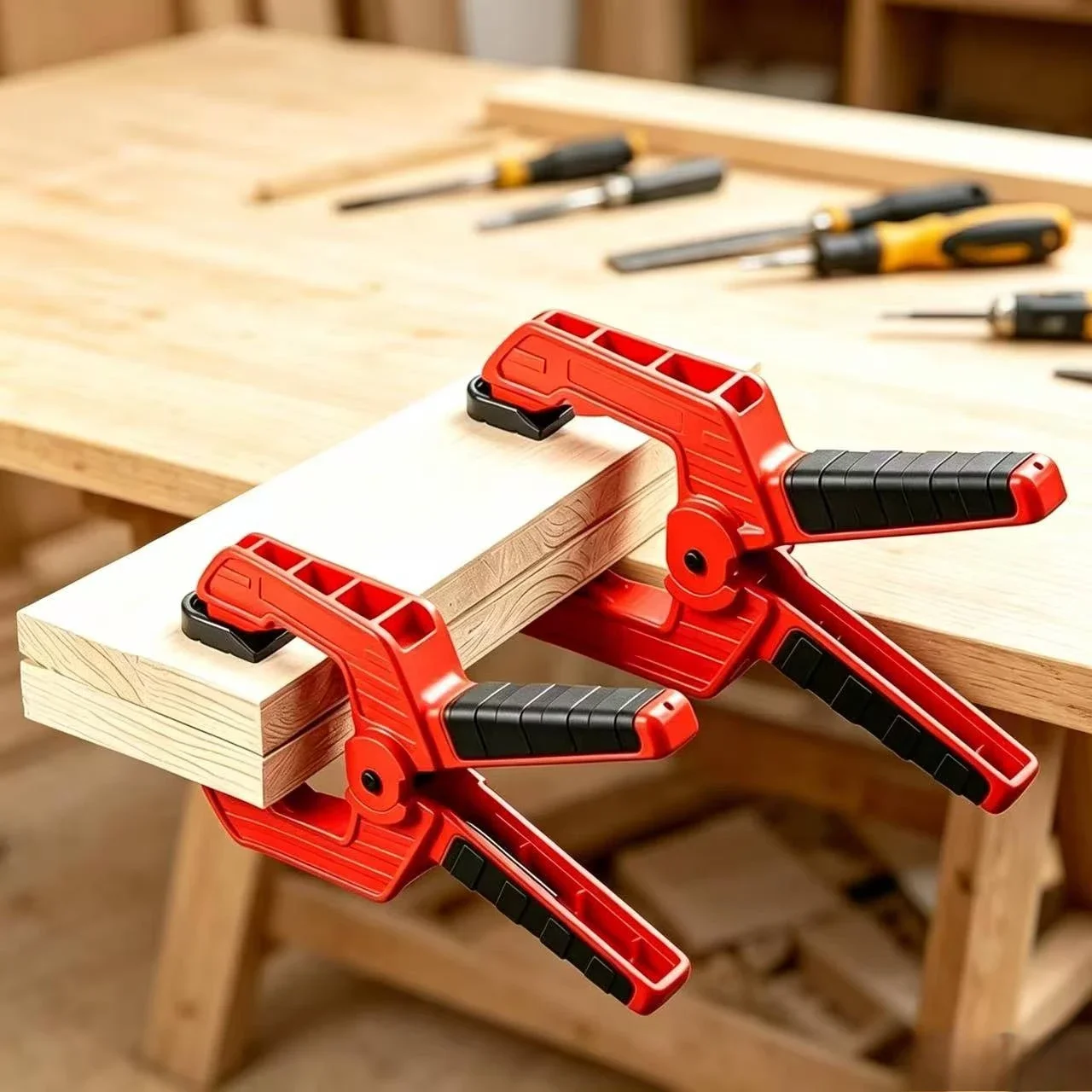 2 Pack A Type Quick Release Toggle Clamp Plastic Spring Clamp Heavy Duty Locking for Wood Metal Stone Plastic One Hand