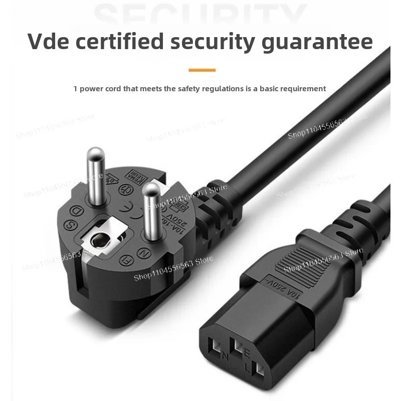 

Европейская сертификация CE, трехжильный европейский шнур питания из чистой меди, вилка европейского стандарта для бытовой техники