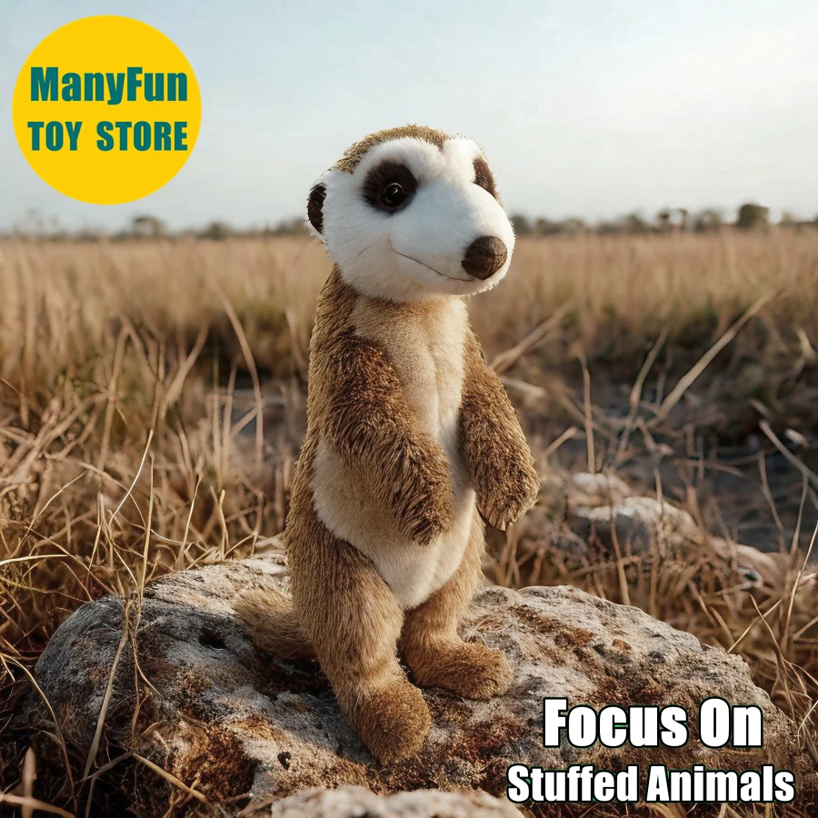 

Плюшевая игрушка Meerkat, реалистичная плюшевая мангуза, Suricate, реалистичная мягкая игрушка, имитация животных, кавайная игрушка, подарки для коллекционеров