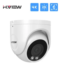 H.VIEW 4K POE Camera with Audio, Cloud Server, Spotlight, Human Body Detection, 2.8mm Lens, IP66 Weatherproof, HV-800S6