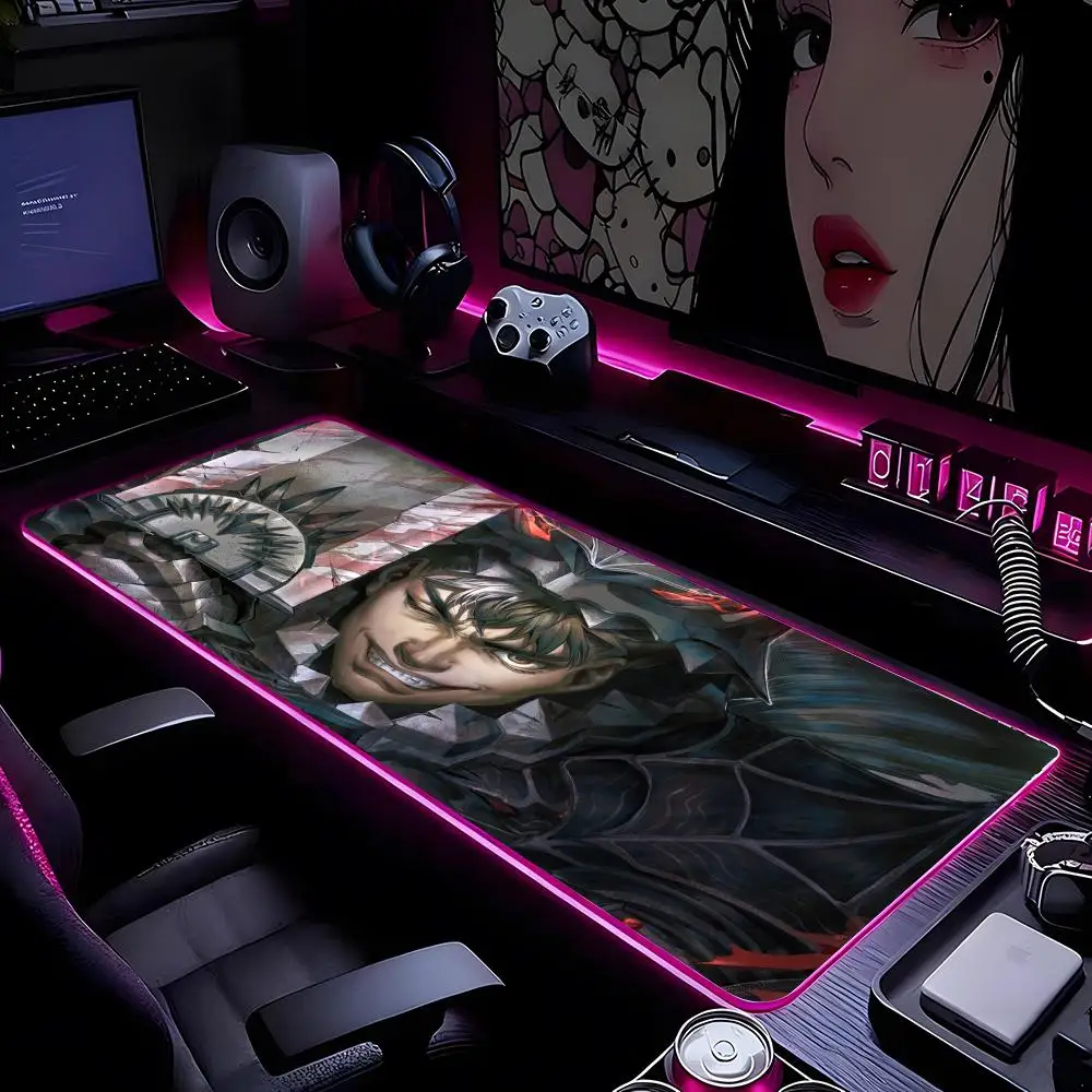 

Guts Sword In Berserk Mouse Pad Mousepad HD Printing Computer Gamers Locking Edge Non-slip RGB Mouse Pad XXL90x40cm Keyboard PC