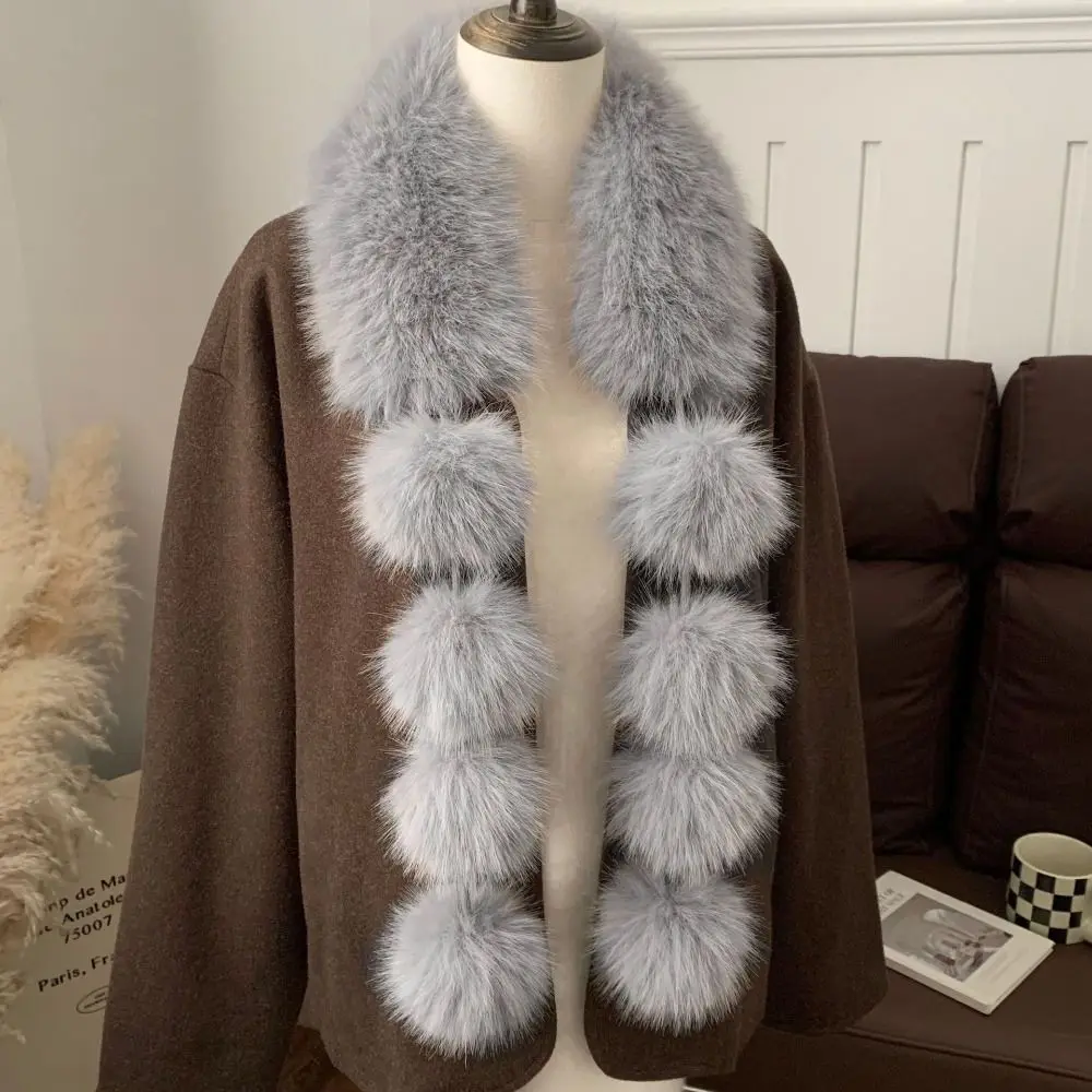 

Faux Rabbit Fur Magnetic Imitation Fur Scarf Warm Thicken Women Winter Scarves Shawls Soft Imitation Mink Fur Scarf For Girls