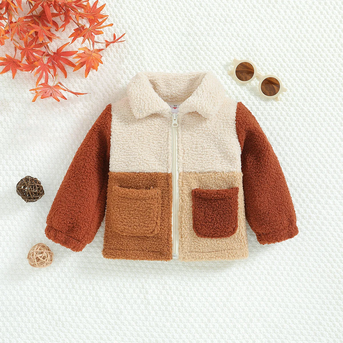 

2024 New Winter Jacket For Baby Boys or Girls Clothes Fashion Christmas Cloak Autumn Warm Faux Fur boys Coat Plush Baby Outwear