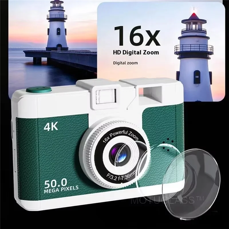 

ABTO-4K Digital Camera Retro Dual Lens Multifunction CCD Instant Thermal Camer For Travel Students Compact Photography