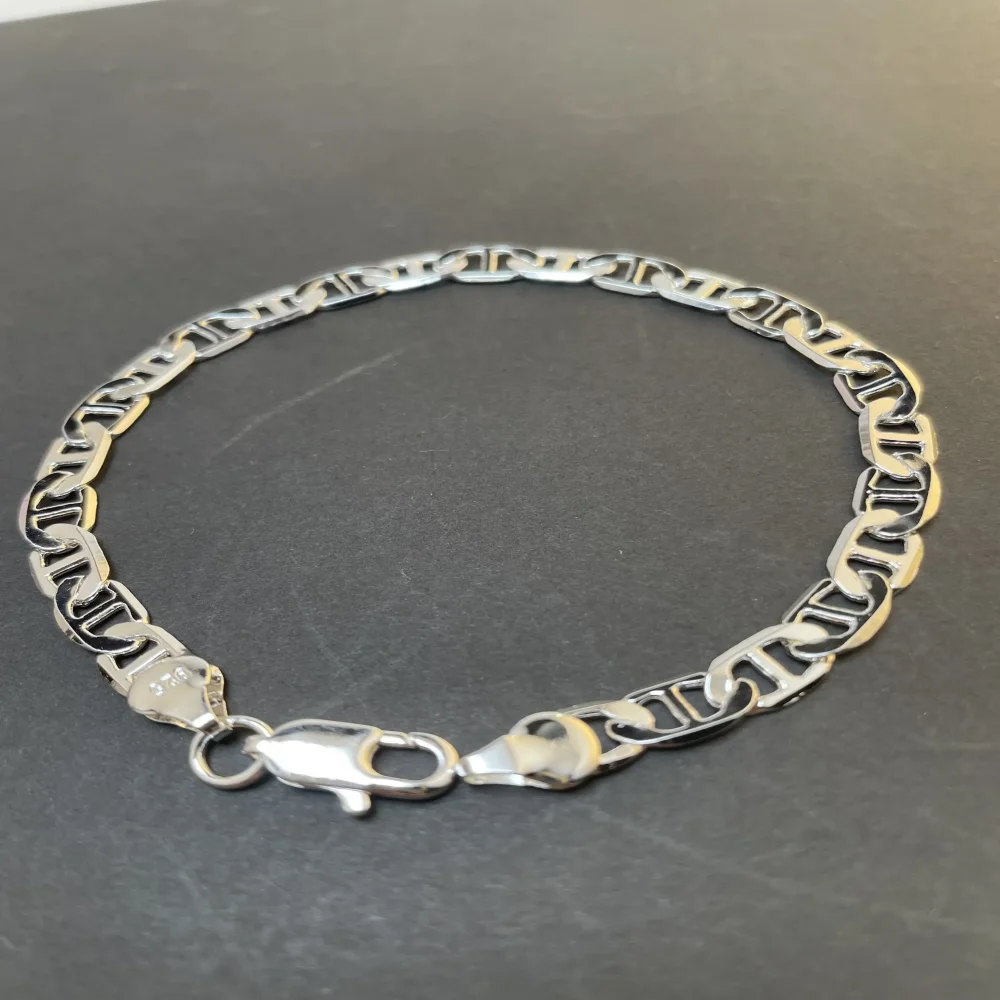 PABEYN 925 فضة قلادة 6 مللي متر الجانب Z-شكل قلادة ، سوار الرجال والنساء مجوهرات هدية 45-60 سنتيمتر #6