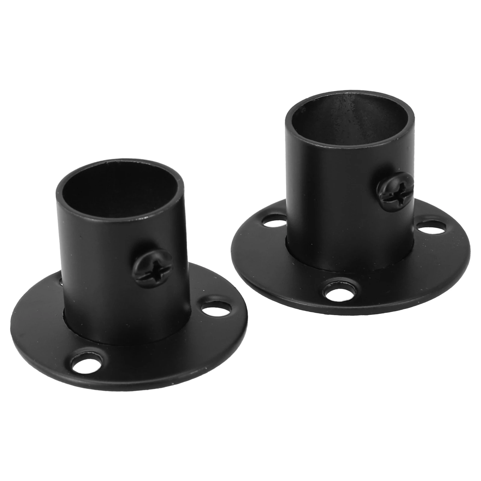 2Pcs Tube Support Closet Bar Stands Wardrobe Hanging Rail Rod Pole Socket End Support Bracket Flange Holders 19- 32mm Hardware