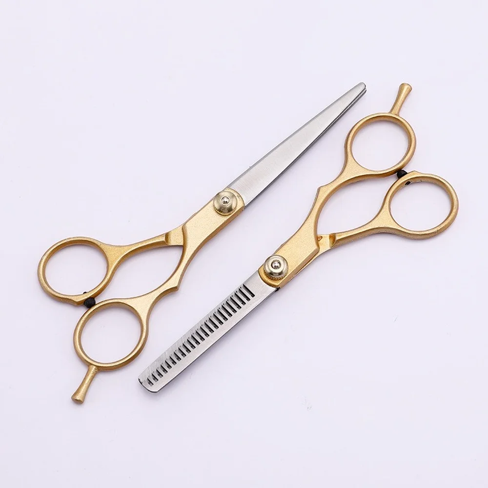 

Golden Professional 6.0 Inch Stainless Steel Barber Hair Cutting Thinning Scissor Shears Hairdressing Set