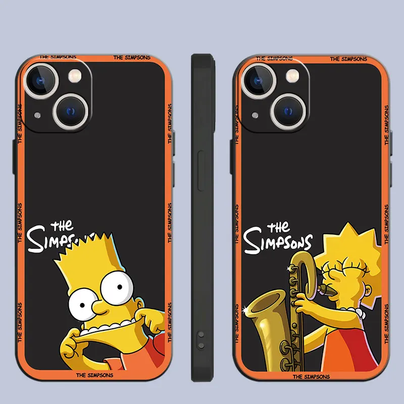 Homer Simpsons Marge Simpson For Apple iPhone 15 14 13 12 Mini 11 Pro XS MAX XR X 8 7Plus 6S 6 Phone Case Black tpu Cover Fundas