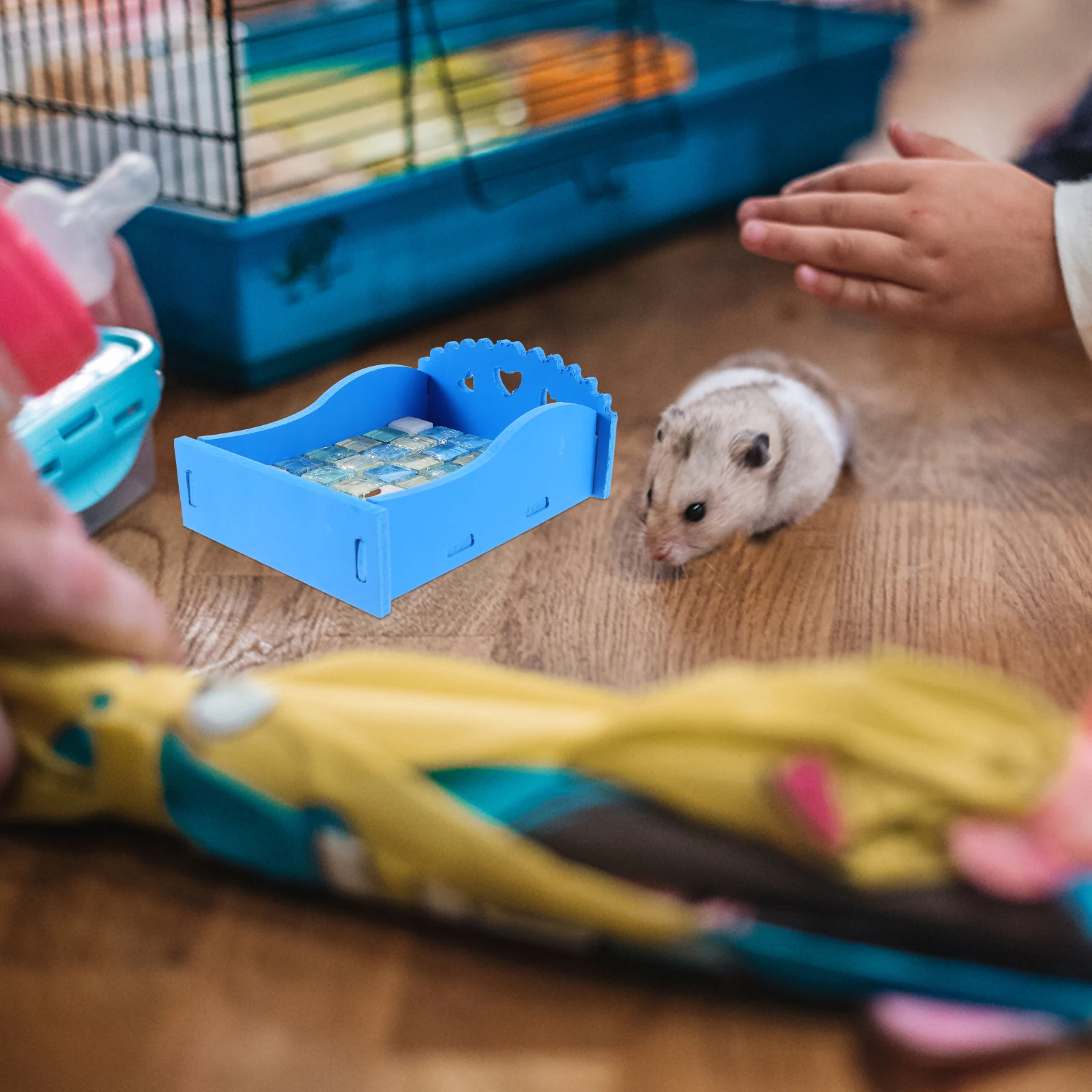 1 قطعة سرير التبريد كريستال الهامستر عش الحيوانات الأليفة حصيرة Skyblue دائم سهلة التنظيف السريع تبديد الحرارة مناسبة الحيوانات الصغيرة #4