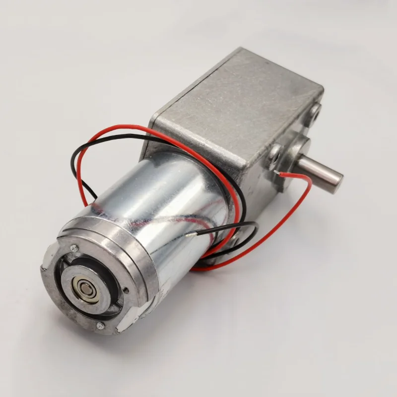 600JSX-4468 7144 Square Turbo-Worm Gear Reduce Box Self-Lock 12V 24V Motor High Torque Speed 1/5/10/15/30/60/100RPM Single Shaft