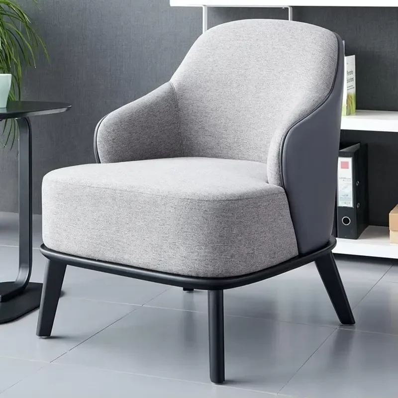 Solid Wood Base Fabric Leisure Armchair for Living Room Home Furniture Comfortable Seating