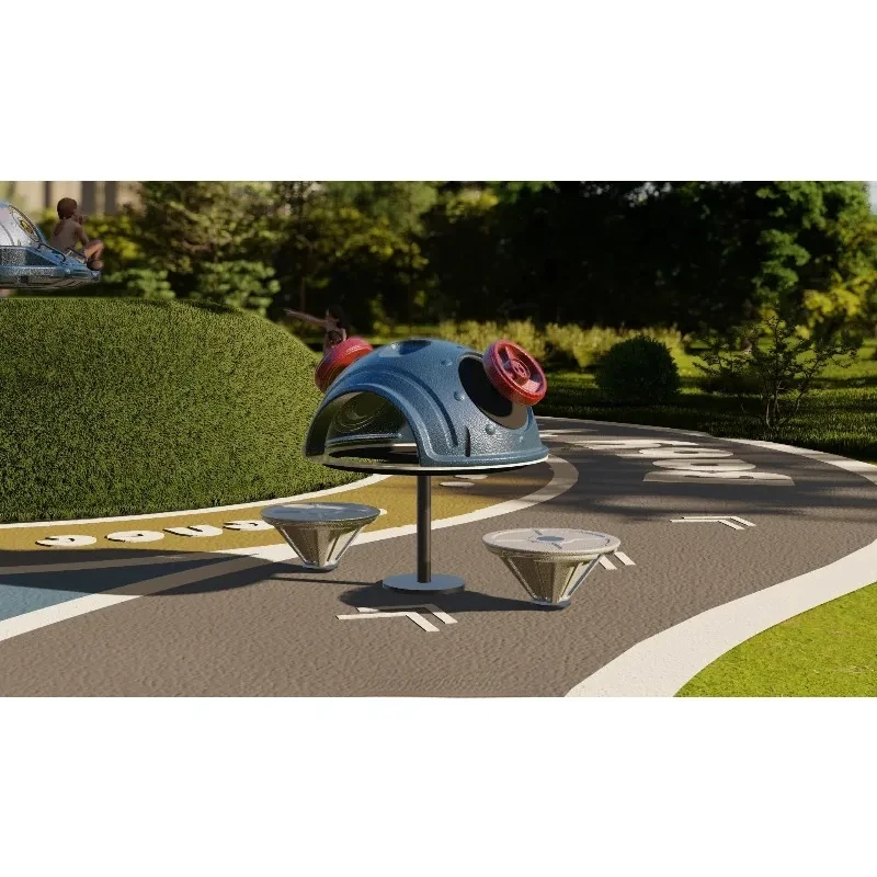 

Profsional Den Outdoor Playground Set Swivel Chair Turntle Plate Game New Model Plastic Toy Backyard School
