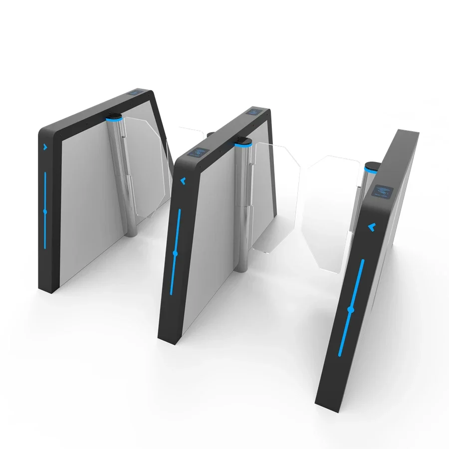 

Офисное здание, пешеходный барьер, штрих-код, RFID-карты, контроль доступа, материал из закаленного стекла, бесщеточный серводвигатель постоянного тока, скоростные ворота