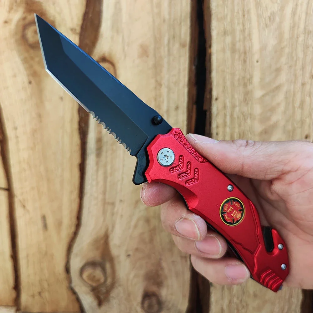 

Camping Knife Hunting Blade Knife , Folding Tactical Utility Knife, Army Military Pocket Knife, Stainless Steel Sharp Blade EDC