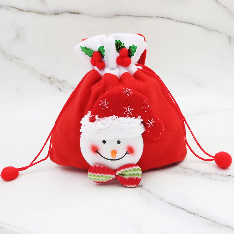 

(1 pcs/pack) 20 * 22cm Christmas ball tie rope apple bag gift bag Christmas gift packaging bag jewelry storage bag